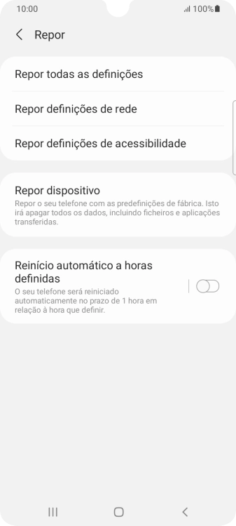 Prima Repor dispositivo.