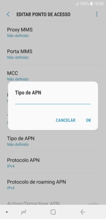 Introduza mms e prima OK.