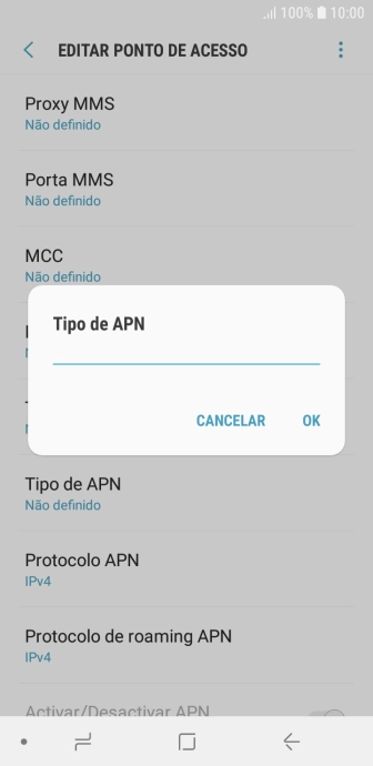 Introduza mms e prima OK.