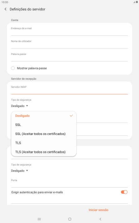 Prima SSL para ativar a função.