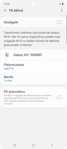 Prima o ícone de menu.