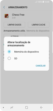 Prima o nome do cartão de memória.