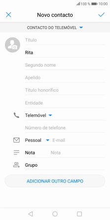 Prima Apelido, e introduza o apelido pretendido.