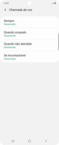 Prima o tipo de desvio pretendido.