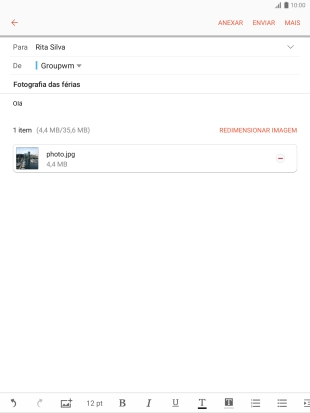 Prima ENVIAR quando terminar de escrever o seu e-mail.
