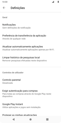 Prima Atualizar automaticamente aplicações.