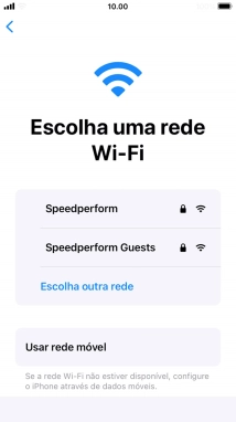 Prima a rede Wi-Fi pretendida.
