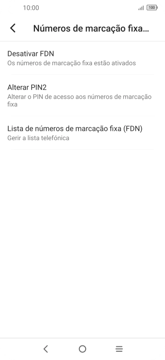 Prima Desactivar FDN.