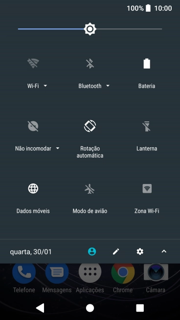 Prima Dados móveis para ativar ou desativar a função.
