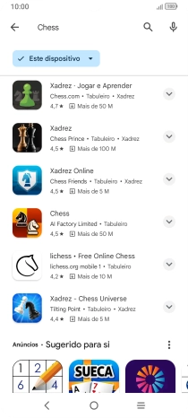 Prima a app pretendida.