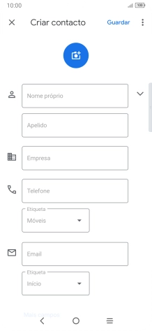 Prima Nome próprio e introduza o nome próprio.