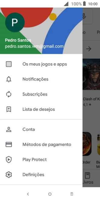 Prima Os meus jogos e apps.