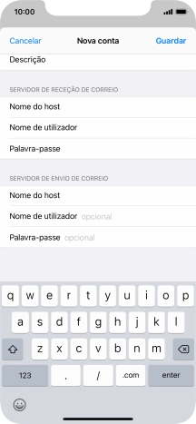 Prima Nome de utilizador e introduza o nome de utilizador da sua conta de e-mail.