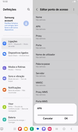 Introduza net2.vodafone.pt e prima OK.