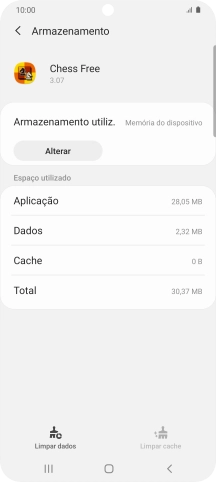 Prima a tecla de início para terminar e voltar ao ecrã inicial.