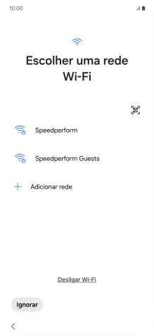 Prima a rede Wi-Fi pretendida.