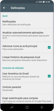 Prima Atualizar automaticamente aplicações.