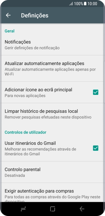 Prima Atualizar automaticamente aplicações.