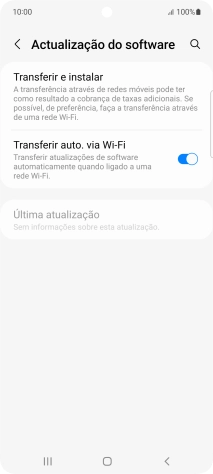 Prima Transferir e instalar. Se existir uma nova versão de software disponível, será agora indicado no ecrã. Siga as indicações no ecrã para atualizar o software do telefone.