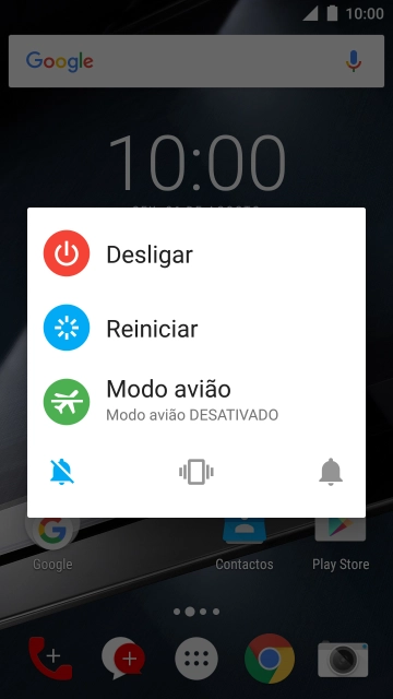 Prima o ícone de som para desativar o perfil silencioso.