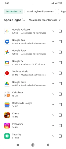 Prima a app pretendida.