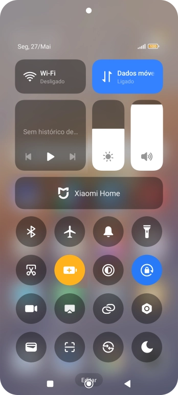 Prima a tecla de início para terminar e voltar ao ecrã inicial.
