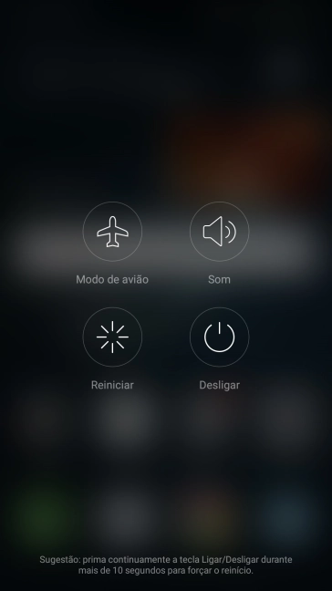 Prima o ícone de perfil para ativar ou desativar o perfil silencioso.