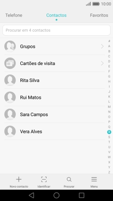 Prima o contacto pretendido.