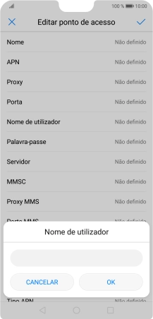 Introduza vodafone e prima OK.