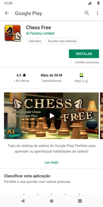 Prima INSTALAR e siga as indicações no ecrã para instalar a app.