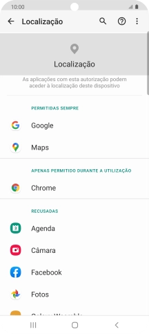 Prima a app pretendida.