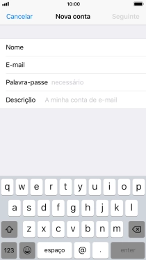 Prima Palavra-passe e introduza a password da sua conta de e-mail na Vodafone.
