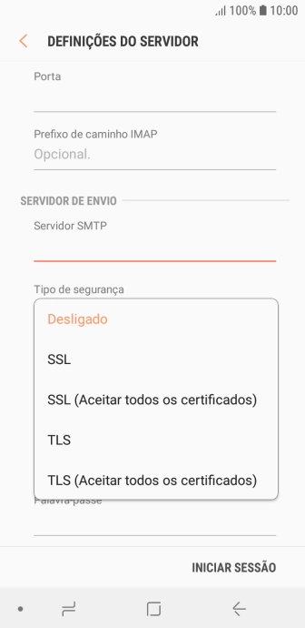 Prima Desligado para desativar a função.