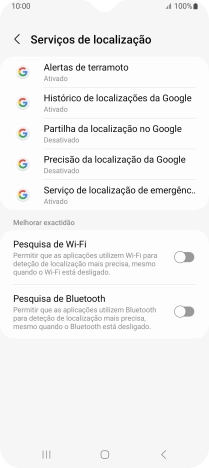 Prima Precisão da localização da Google.