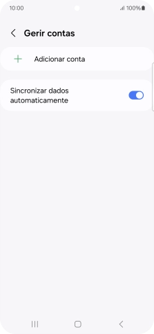 Prima Adicionar conta.