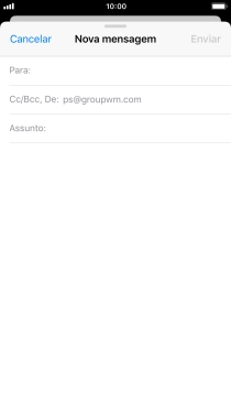 Prima Para: e introduza as primeiras letras do nome do destinatário.