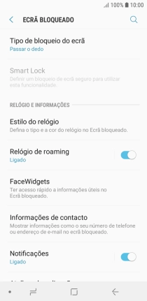 Prima Tipo de bloqueio do ecrã.