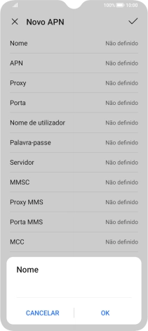 Introduza Vodafone MMS e prima OK.
