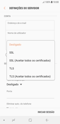 Prima Desligado para desativar a função.