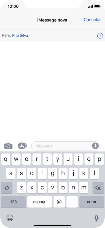 Também é possível enviar imagens, vídeo, audio e diferentes efeitos na iMessage. Siga as indicações no ecrã para enviar a iMessage com o conteúdo pretendido.