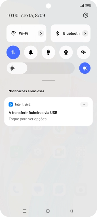 Prima Toque para ver opções.