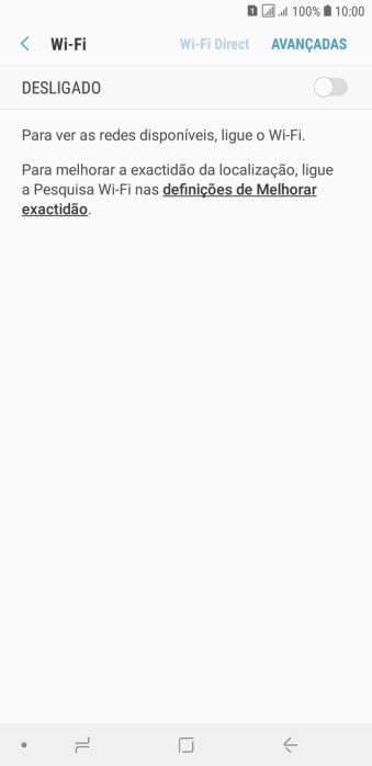 Prima o indicador para ativar a função.