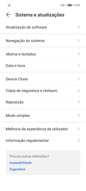 Prima Atualização de software. Se existir uma nova versão de software disponível, será agora indicado no ecrã. Siga as indicações no ecrã para atualizar o software do telefone.