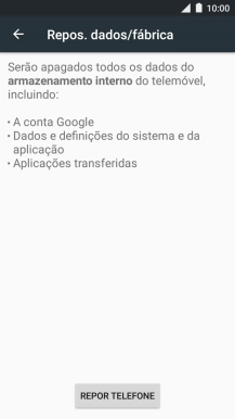 Prima REPOR TELEFONE.