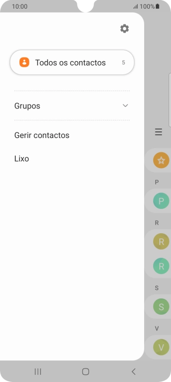 Prima Gerir contactos.