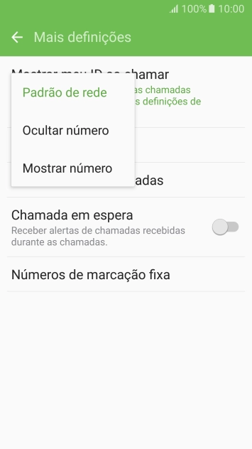 Prima Mostrar número para ativar a visualização do seu número.