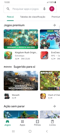 Prima a caixa de pesquisa.