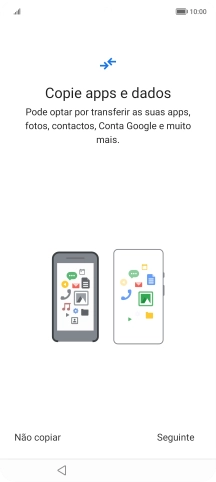 Prima Não copiar e siga as indicações no ecrã para terminar a ativação.