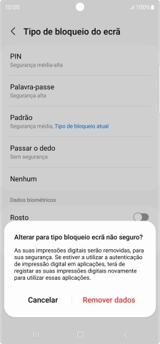 Prima Remover dados.