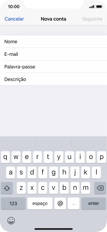 Prima E-mail e introduza o seu endereço de e-mail.
